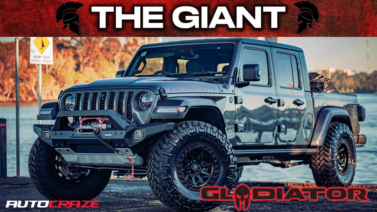 THE GIANT JEEP GLADIATOR // CRAZY MODIFIED JEEP GLADIATOR WHEELS ...