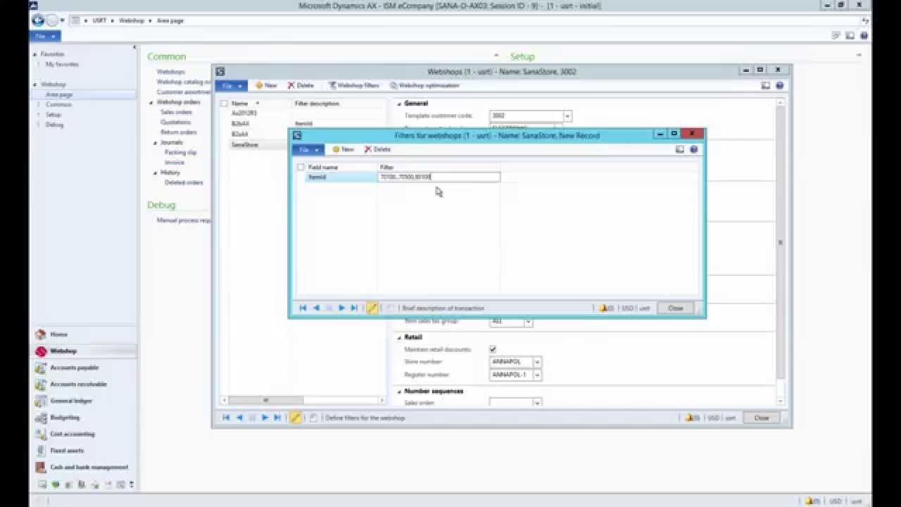 sapo de otro pozo Sana Commerce - Webshop Filters (AX)
