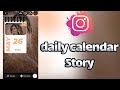 Concevez une histoire instagram dans le style dun calendrier quotidien