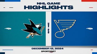Nhl Highlights Sharks Vs. Blues - December 12, 2024