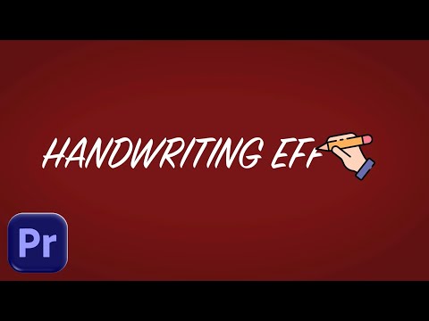 Handwriting Text Animation Premiere Pro ( Easy & No Plugins)