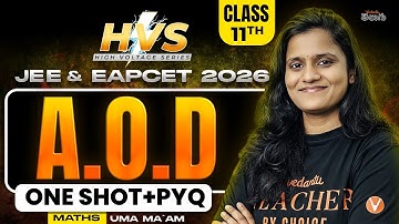 AOD Class 11 Maths One Shot + PYQs | JEE AP TS EAPCET 2026
