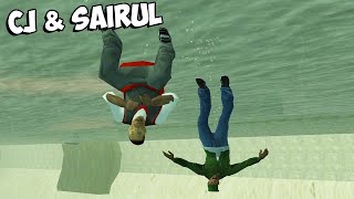 CJ & Sairul Berenang Bareng - NAMATIN GTA San Andreas 2 PLAYER #8