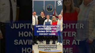 Jupiter Fire Rescue firefighter honored for lifesaving actions on hockey rink