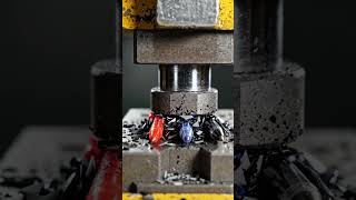 "Satisfaction in every squeeze! 💥 Watch as the hydraulic press takes on gears, pens, and more.