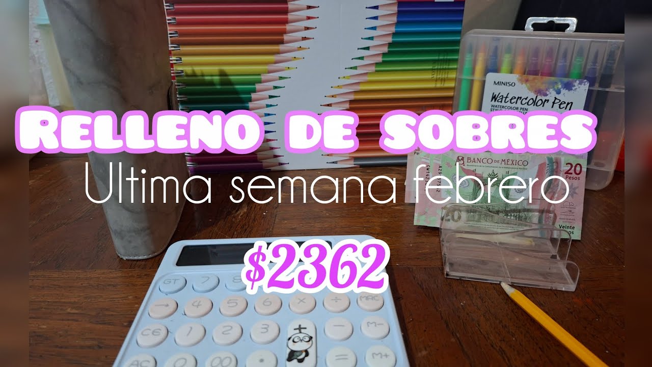 Organizacion semanal con $2362💸✉️ #rellenodesobres #finanzaspersonales#ahorrodedinero 