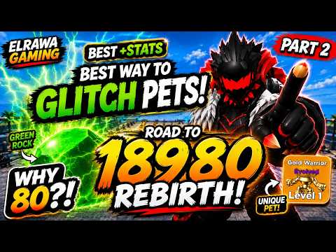 BEST WAY to GLITCH PETS in Muscles Legends (Why 80?!) | Road to 18980 Rebirth #2 | Muscle Legends