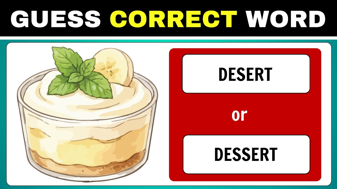 Guess The Dessert Quiz Challenge 🎯 | Guess the Correct Word in 5 Seconds!