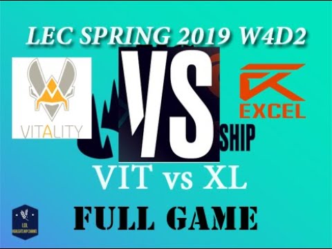skt1400 (LEC 2019) ExceL vs.Vitality Gaming Full Game| LEC SPRING 2019| W4D2| Exile(Syndra) vs Jiizuke(Ryze)