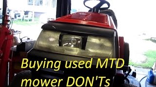 MTD Brands 38 inch Deck Pulley to Lower Engine Pulley Belt Also Fits Murray Units After 2010 Buying used MTD mower DON'TS