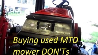 Buying used MTD mower DON'TS