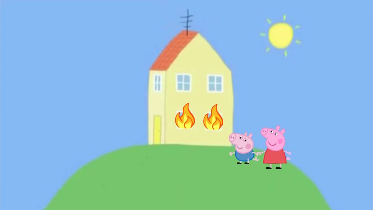 Дом свинки пеппы картинки из мультика кто в окне