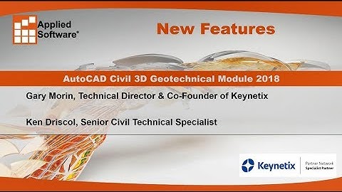 Webinar: New Features: AutoCAD Civil 3D Geotechnical Module 2018