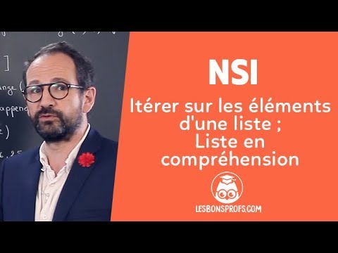 Iterate over the elements of a list - List comprehension - NSI - 1st - Good Teachers