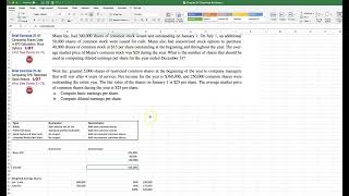 Calculating Diluted EPS with options and restricted stock