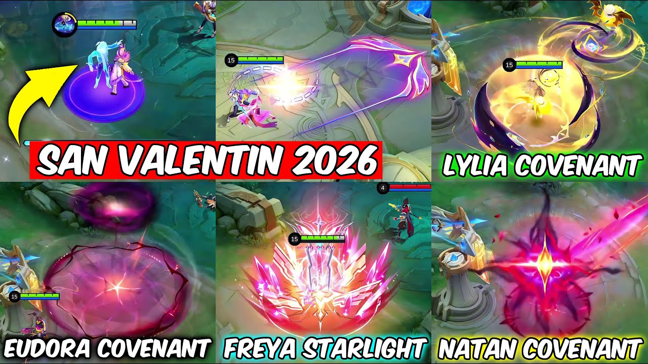 6 NUEVAS SKINS: LANCELOT Y ODETTE SAN VALENTIN, EUDORA, NATAN Y LYLIA COVENANT, FREYA STARLIGHT