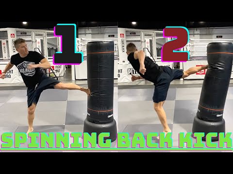 How To Throw A Two Touch SPINNING BACK KICK!