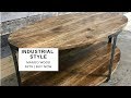 Industrial oval mango wood coffee table Industrial oval mango wood coffee table