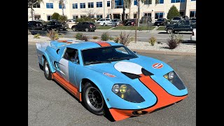 1960s Fiberfab GT12X Gulf Widebody GTP Car