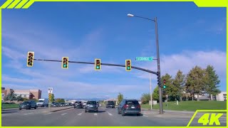 Late Morning Drive I-25 South (Light Traffic and Fast Moving Clouds)
