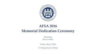 2016 AFSA Memorial Dedication Ceremony