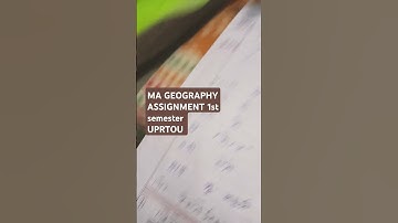 MA GEOGRAPHY UPRTOU ASSIGNMENT ALLAHABAD