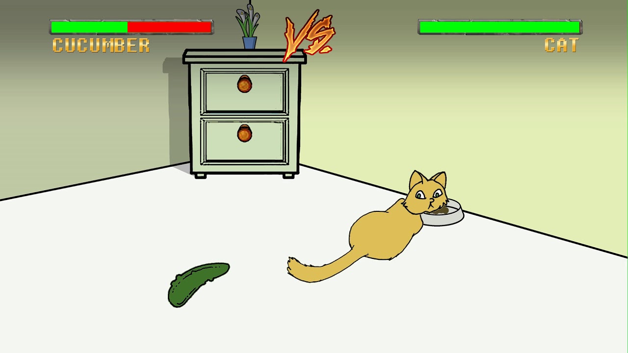 Cat vs Cucumber - YouTube