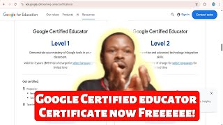Google Certified Educator Certificate Is Now Free!