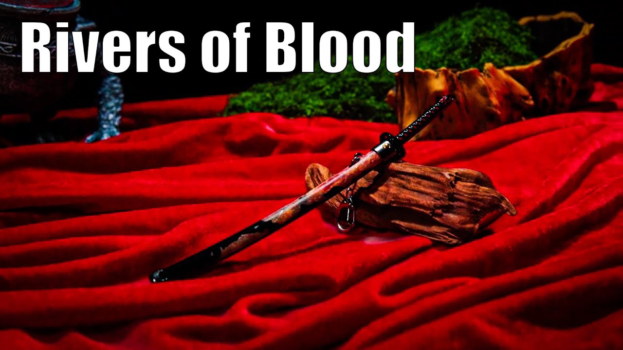Rivers of Blood Katana Replica | Elden Ring 1:6 Scale Metal Collectible | BlacksmithSONG — video still from the handmade miniature scene
