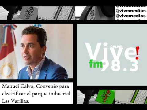 Manuel Calvo, Convenio para electrificar el parque industrial en Las Varillas