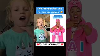 DEAF little girl SINGS Vocal Coach Duet with her new ear IMPLANTS!