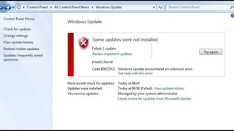 How to Fix Some Update Were Not Installed Error Code 8x80073712 on Windows 10
