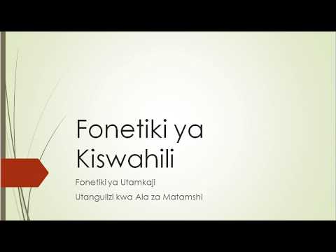 Fonetiki ya Kiswahili