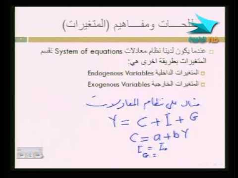 المحاضرة 1 30 مقرر الاقتصاد الرياضي قصد 303 المستوى الخامس