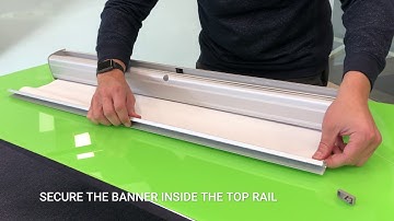 Premium Pull Up Banner - How to Adjust Top Rail