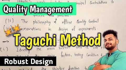 Taguchi Method Quality Management | Robust design and Taguchi Method | Lec-13 | Er Sahil ka Gyan