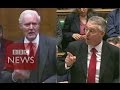 Tony Benn v Hilary Benn on war votes - BBC News