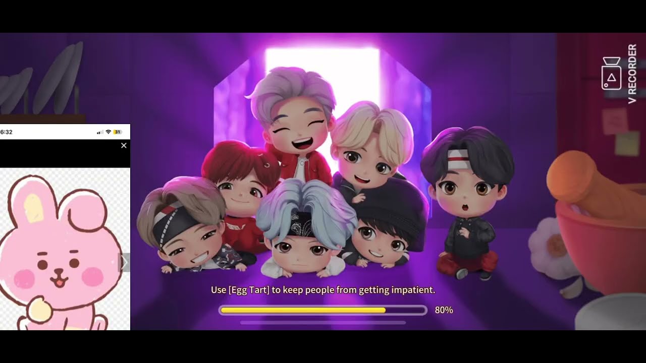 Cooky playing Bts cooking game 🎮