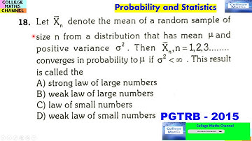 #pgtrbmaths#Question18#probabilityandstatistics#tntrbmaths#ugtrbmaths#TNSETMATHS#TNSETexam#CSIRMATHS