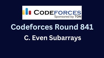 Codeforces Round 841 (div. 2) | Problem C : Even Subarrays | Explanation + Code | Hindi