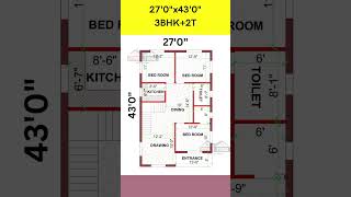 27 X 43 home design, 27*43 makan ka naksa, 27 by 43 house plan #short #homedesign #homeplan 27 X 43 home design, 27*43 makan ka naksa, 27 by 43 house plan #short #homedesign #homeplan