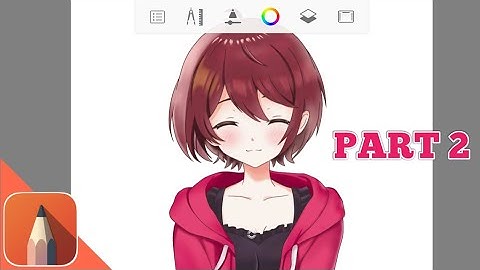 【 SpeedPaint 】Anime Girl Character part 2 Autodesk Sketchbook Android