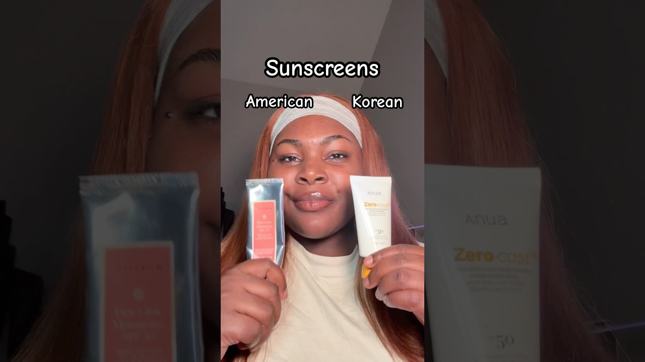 Korean vs American sunscreen 💛🪷 #shorts