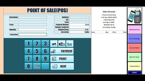 Point Of Sale System With Mobile  Bar Code Scanner