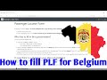 Passenger Locator Form Belgium France