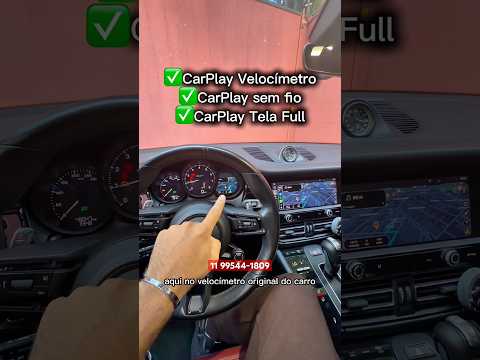 Porsche Macan realizamosdesbloqueio do Apple CarPlay Full Screen e liberação Waze painel velocímetro
