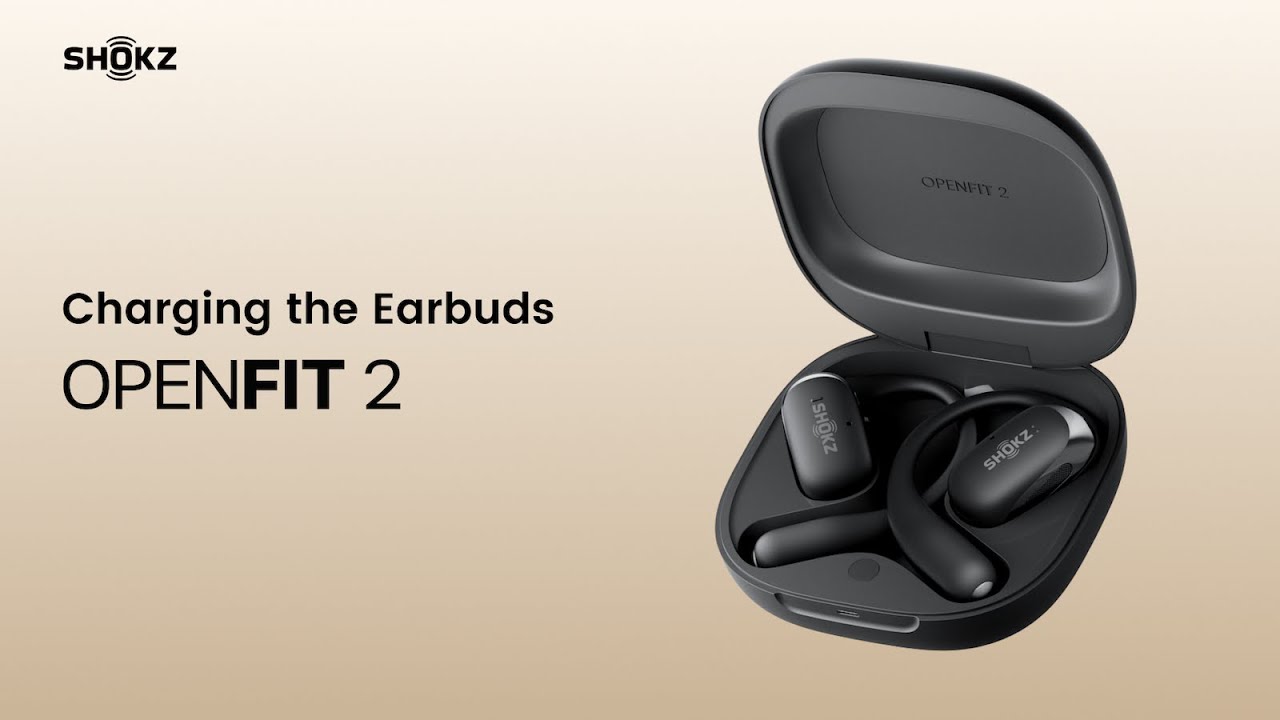 Shokz OpenFit 2｜How to charge the earbuds - YouTube