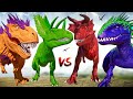 FLASH SHARK Giganotosaurus &amp; Sharkzilla Vs Godzilla &amp; T-REX Jurassic World Evolution Dinosaurs Fight