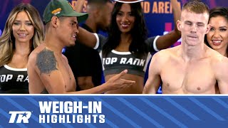 Emanuel Navarrete \& Liam Wilson Make Weight | World Title Fight Official Friday 10 PM ET ESPN