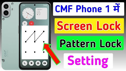 Nothing CMF phone 1 me screen lock kaise lagaye / how to set screen lock in nothing cmf phone 1.....
